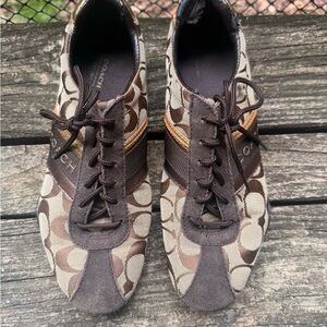 Coach Brown and Tan Sneakers